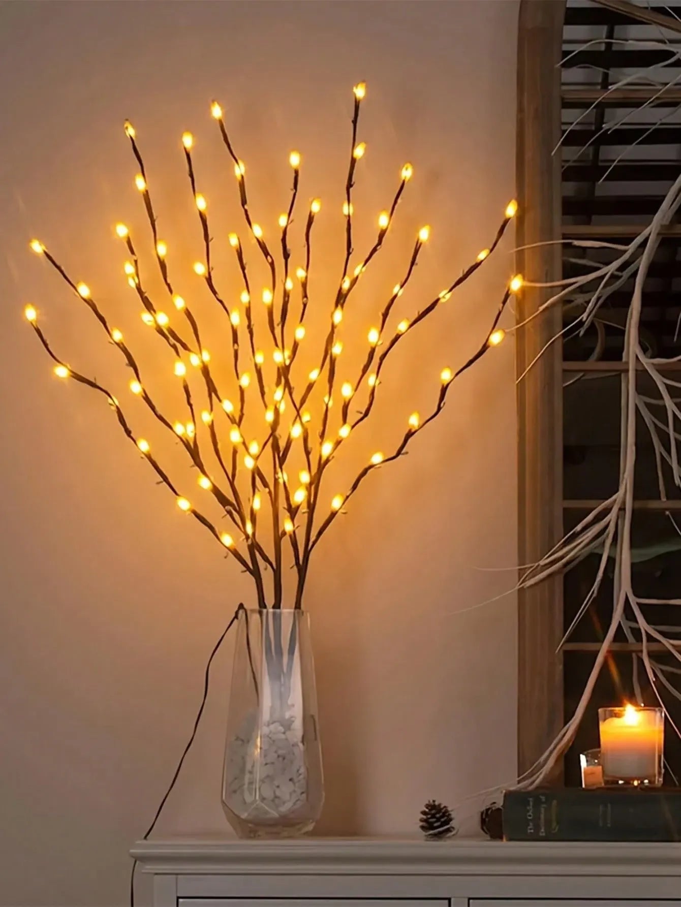 20LED Branch String Lights Indoor Fairy Lights for Weddings Birthdays Christmas Halloween Party Home Decor Garden Decoration Gift