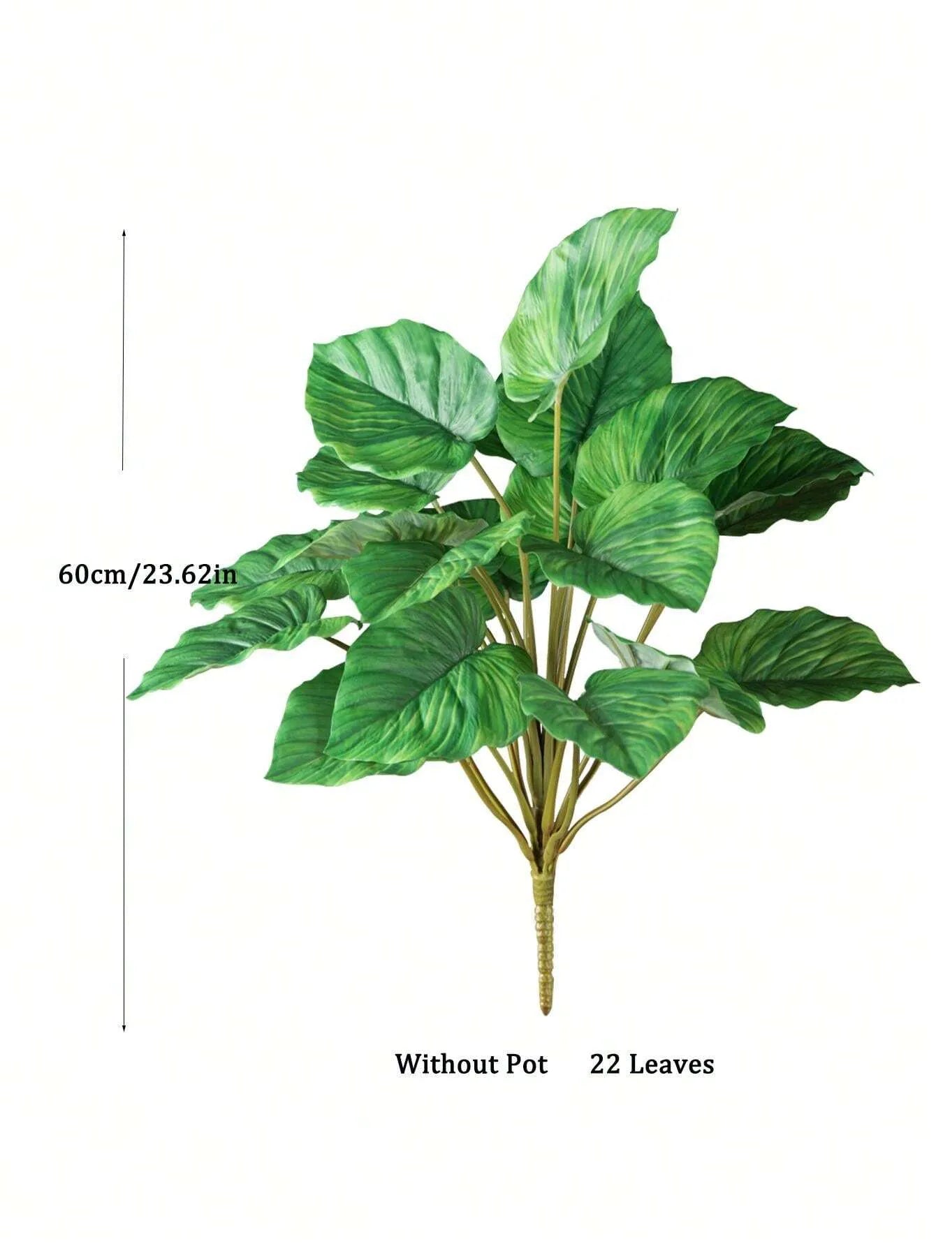 Large 47-75cm Artificial Palm Tree with Monstera & Alocasia Leaves - Tropical Fake Plant Decor for Home, Office, Wedding, New Year, Birthday Gifts
