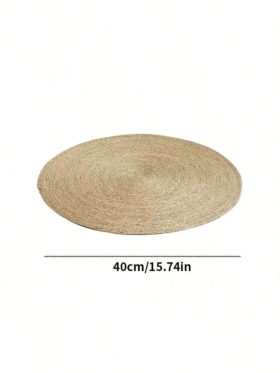 Handwoven Round Polyester Floor Mat – Washable, Durable Rug for Kitchen, Home, Weddings & Farmhouse Decor