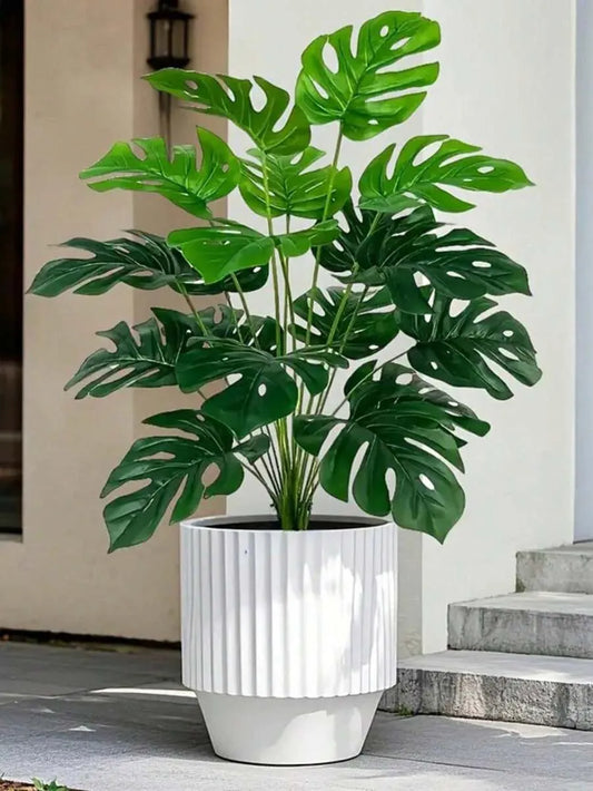 70-100cm Large Artificial Monstera Tree with Tropical Palm Leaves – Realistic Fake Plant for Home, Garden, Office, Party & Wedding Decor