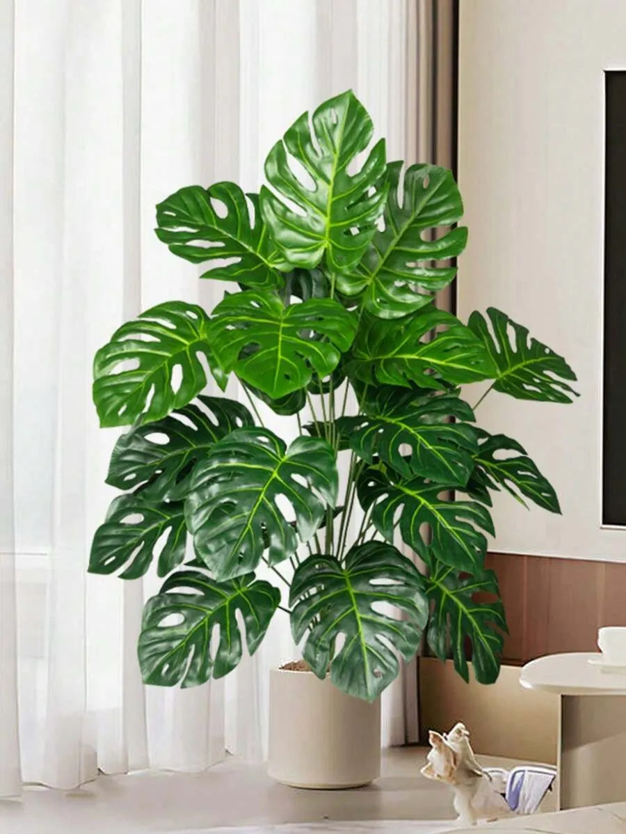 70-100cm Large Artificial Monstera Tree with Tropical Palm Leaves – Realistic Fake Plant for Home, Garden, Office, Party & Wedding Decor
