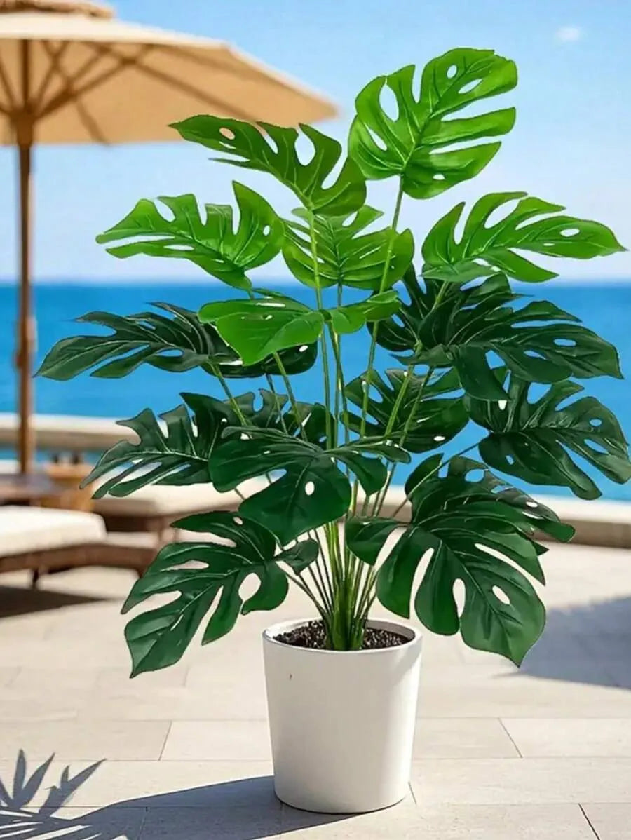 70-100cm Large Artificial Monstera Tree with Tropical Palm Leaves – Realistic Fake Plant for Home, Garden, Office, Party & Wedding Decor