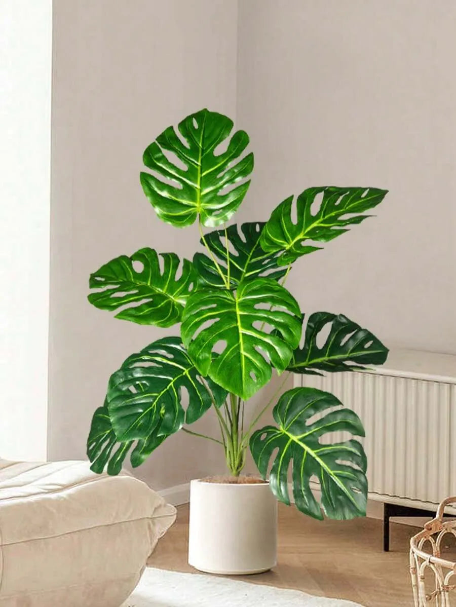 70-100cm Large Artificial Monstera Tree with Tropical Palm Leaves – Realistic Fake Plant for Home, Garden, Office, Party & Wedding Decor