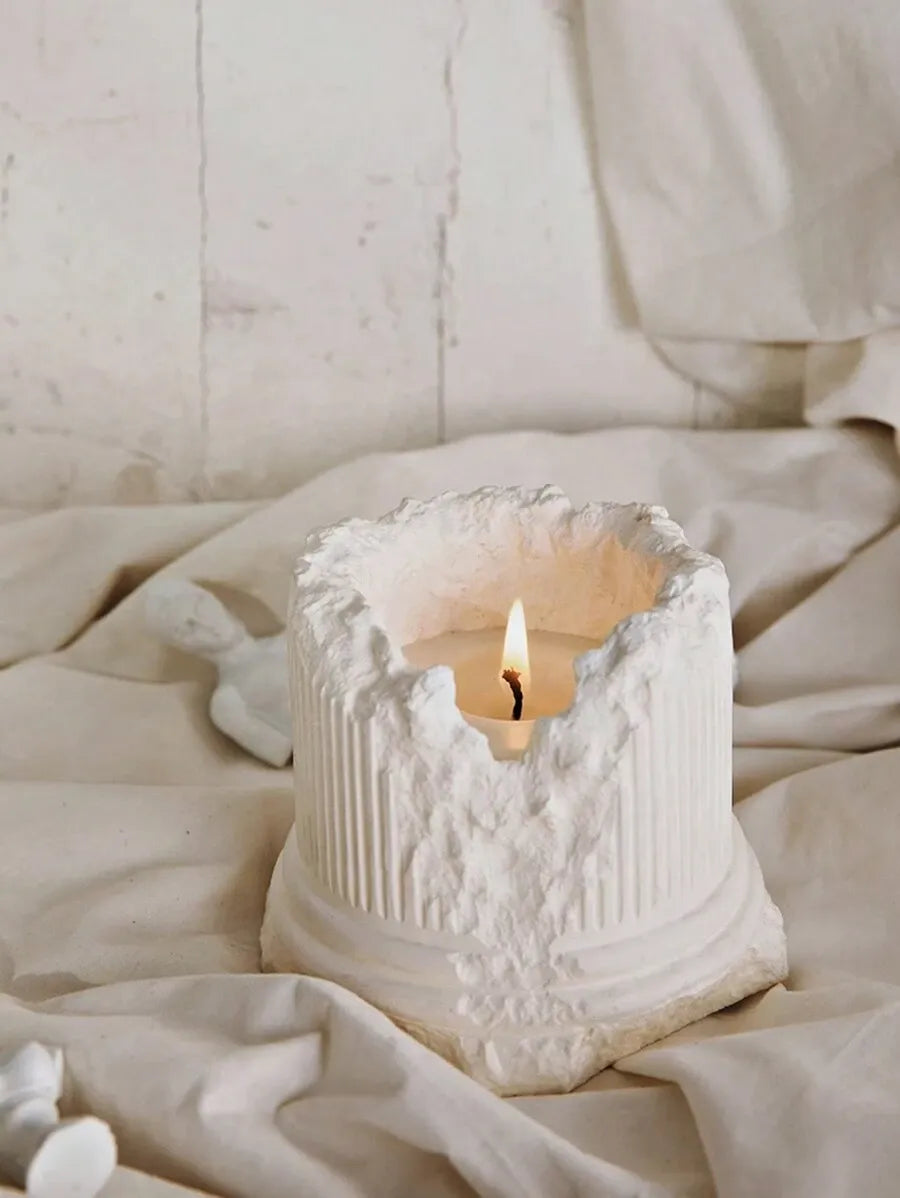 Plaster Candle Shaped Aromatherapy Scented Candle – European Style Home, Wedding, Birthday & Anniversary Decor Gift