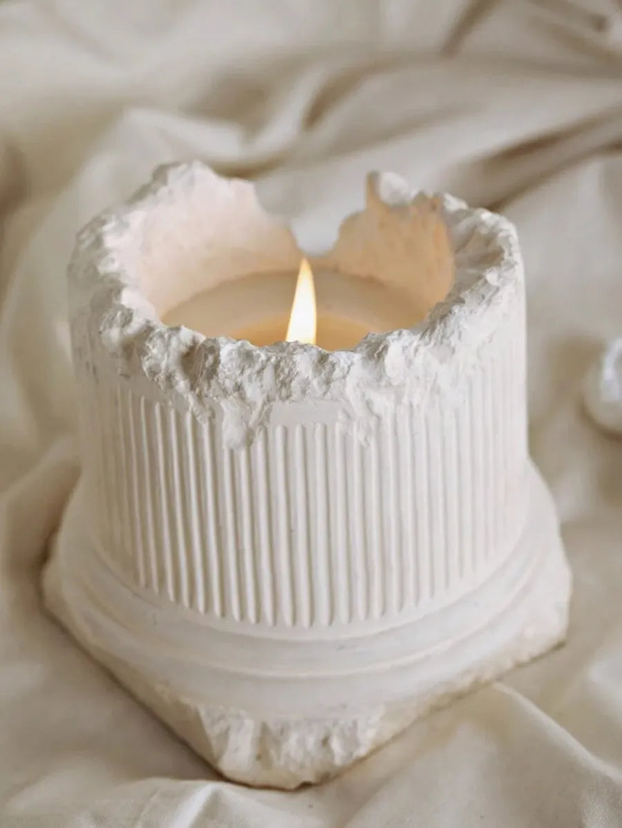 Plaster Candle Shaped Aromatherapy Scented Candle – European Style Home, Wedding, Birthday & Anniversary Decor Gift