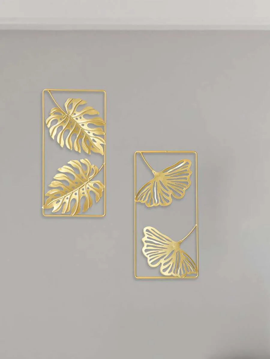 2pcs Iron Wall Hanging Set, Rustic Home Wall Decor, Living Room Bedroom Decorative Art, Perfect Gift for Birthday & Graduation