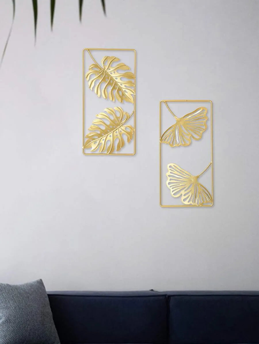 2pcs Iron Wall Hanging Set, Rustic Home Wall Decor, Living Room Bedroom Decorative Art, Perfect Gift for Birthday & Graduation