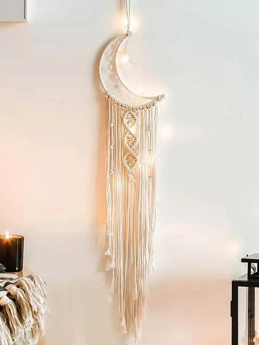 2pcs Moon & Star Tassel Wall Hangings, Boho Home & Room Decor, Unique Wall Art, Perfect Birthday & Graduation Gifts